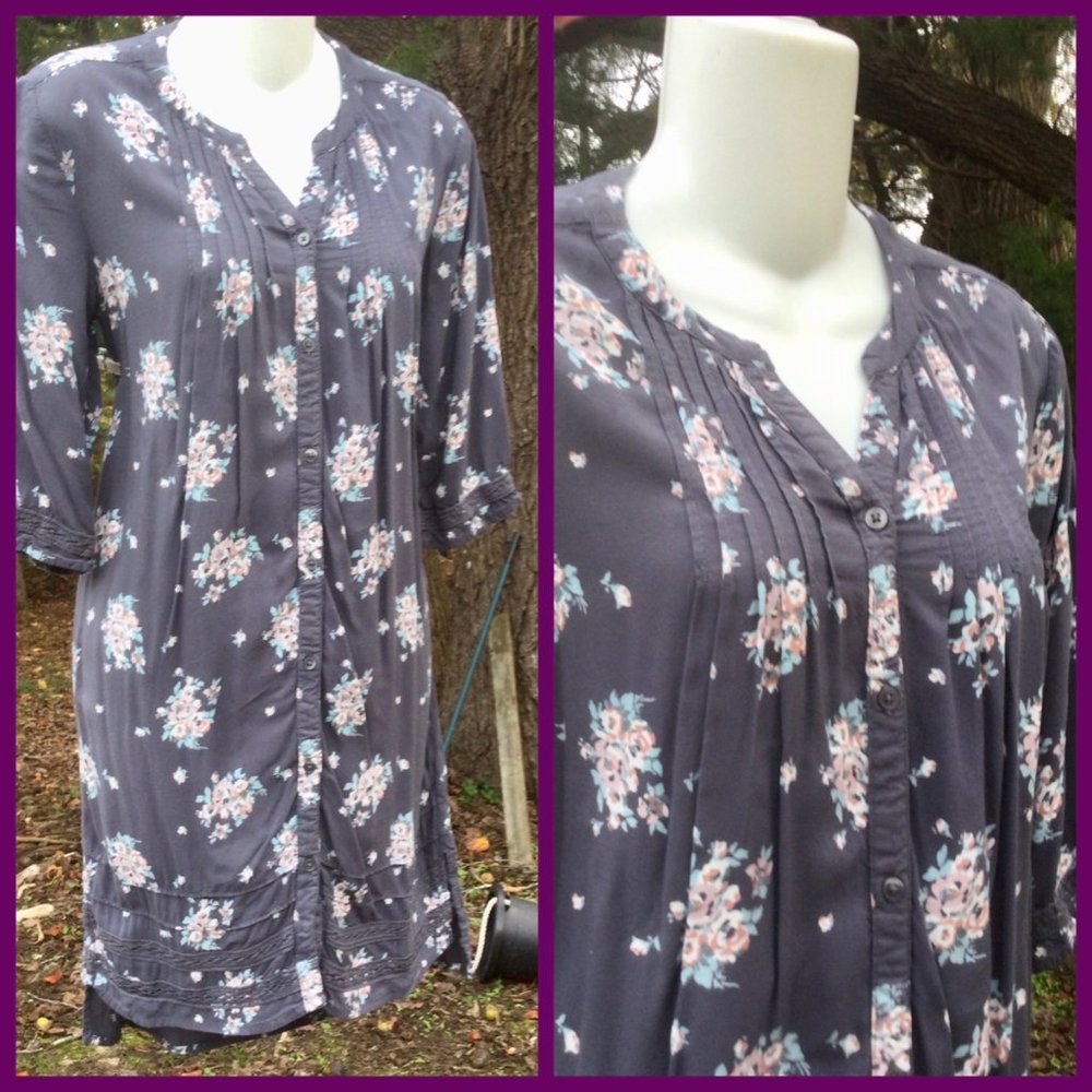 Floral Print Dress, sz 14R girls